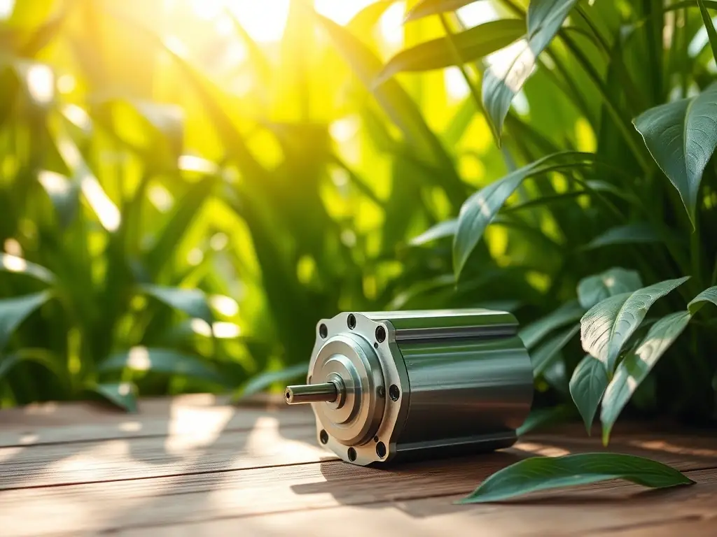 An image depicting the ScaleFlux-SREX motor in an environmentally friendly setting, highlighting its sustainable materials and eco-friendly design.